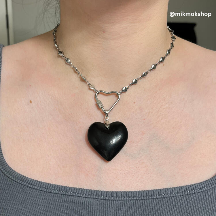 double heart (black)